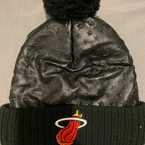 Miami heat newera beanie hat black